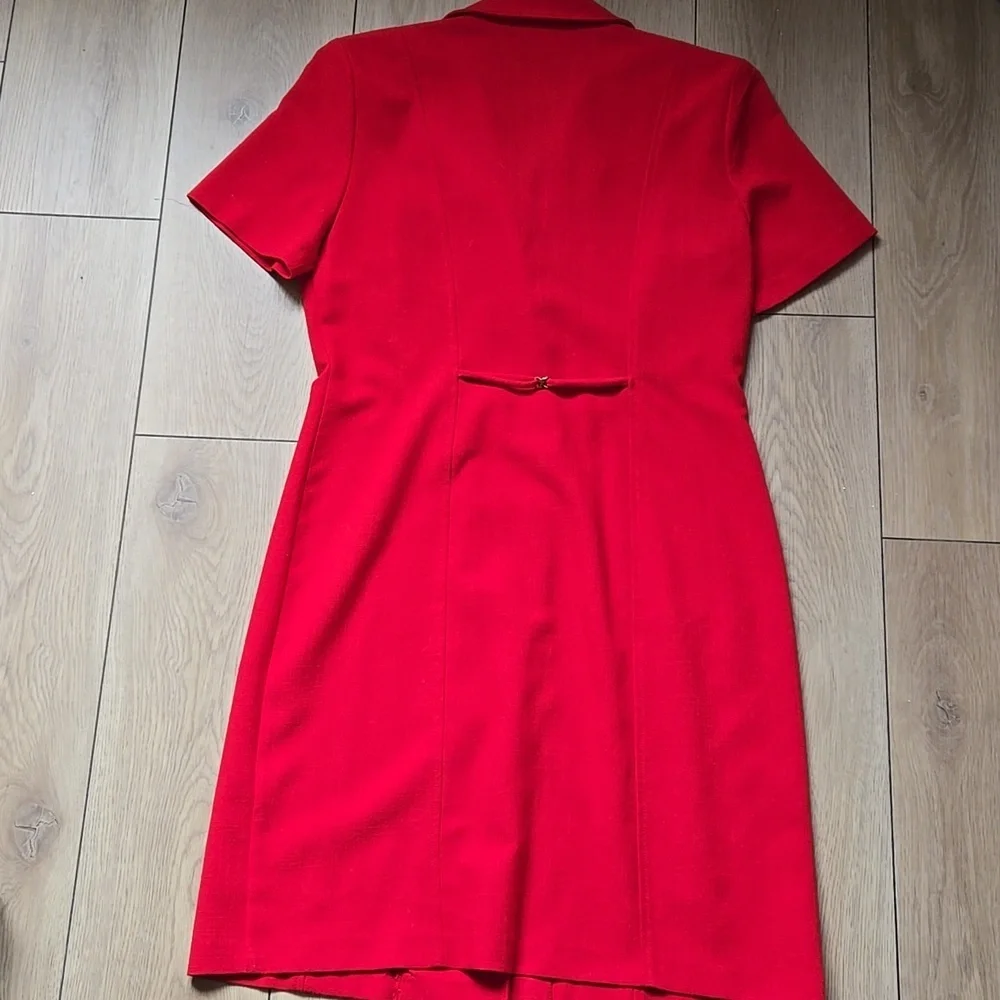 Vintage Golibal Red Button-Down Dress size M - Picture 8 of 9